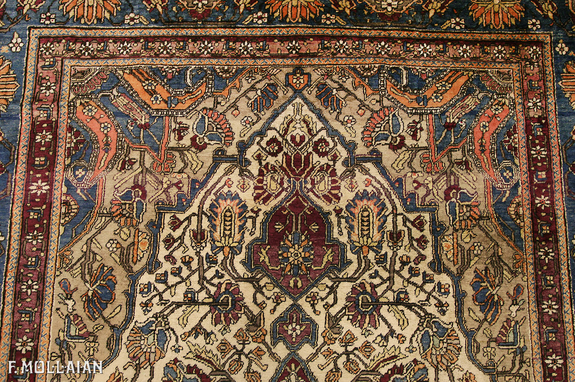 Persian Farahan Antique Silk Rug n°:71197249